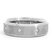 18K Men's Diamond Wedding Band